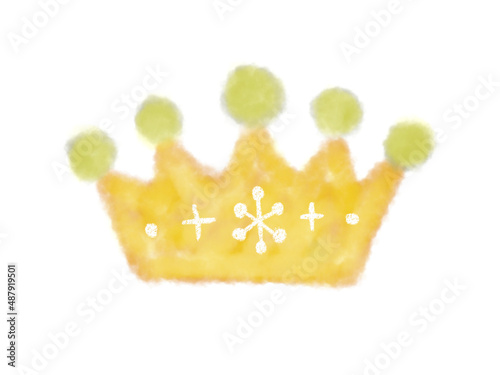 クレヨンタッチ手描きの王冠
