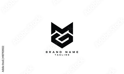 MG, GM, Abstract initial monogram letter alphabet logo design