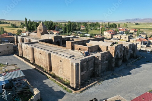 Karatay Caravanserai located in the district of Bunyan in Kayseri. The caravanserai was built in 1240 by the Seljuk vizier Celalettin Karatay. Kayseri, Turkey.