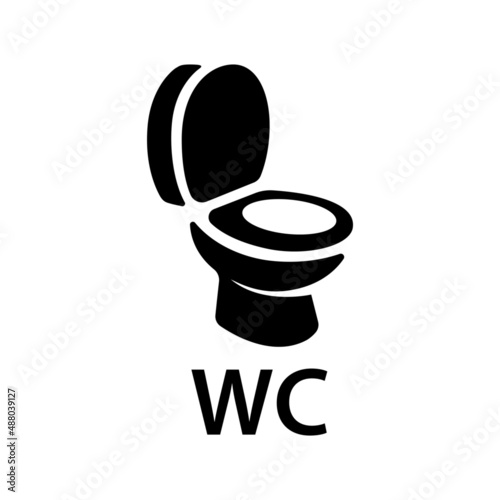 Vector pictogram public toilet and wc logo