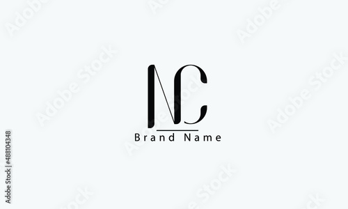 NC CN N C abstract vector logo monogram template