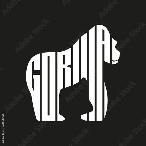 gorilla logotype vector, editable and used for corporate or company logo
