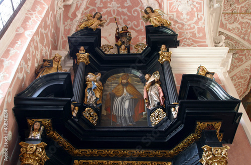 Altar of Saint Apollonia in the Church of Saint Catherine of Alexandria in Zagreb, Croatia