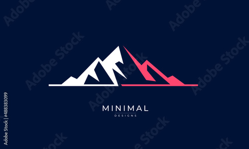 a line art icon logo of a mountain 