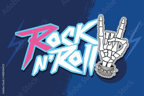 rock and roll skull hand