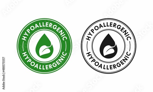 Hypoallergenic design logo template illustration