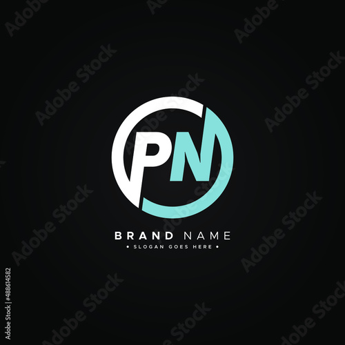 Initial Letter PN Logo - Minimal Business Logo for Alphabet P and N