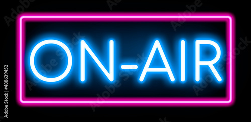 On Air neon banner.