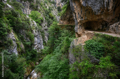 Ruta del Cares trail in the Picos de Europa National Park, Asturia, Spain