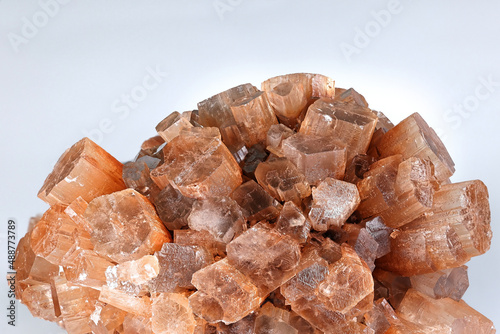 Aragonite crystals from Taouz ares Morocco. Aragonite is a carbonate mineral, one of the three most common naturally occurring crystal forms of calcium carbonate.
