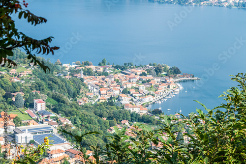 Aerial view of Pella in the Lake Orta