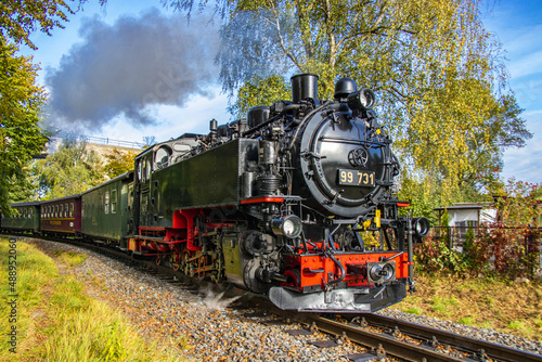 narrow gauge steam locomotive in Zittau