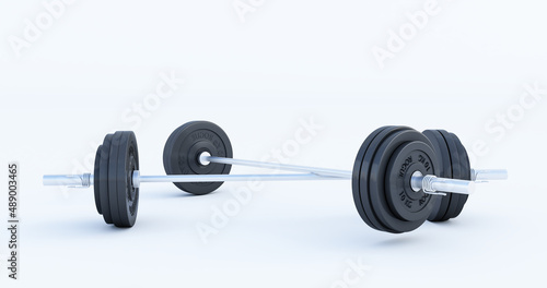 Weight for sport isolated on white background, Gym equipment, 3D render