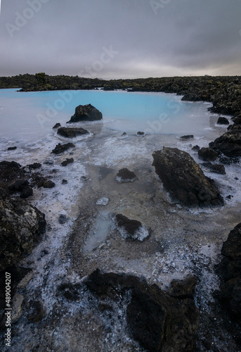 The Bláa lónið, blue lagoon, a thermal resort near Reykjavik, Iceland