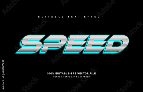 Speed editable text effect template