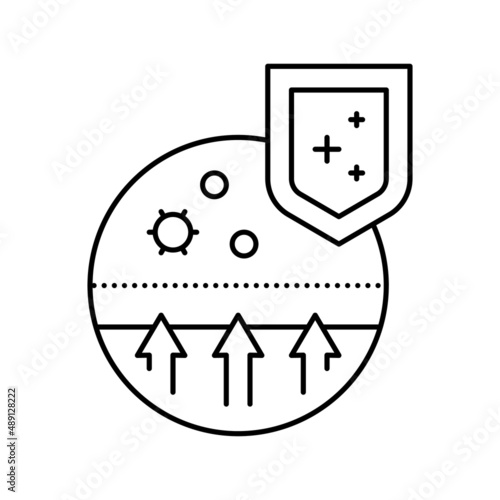 passive immunity line icon vector illustration