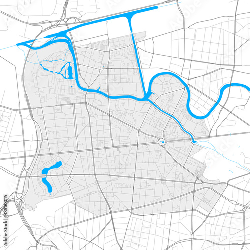 Charlottenburg, Berlin, Deutschland high detail vector map