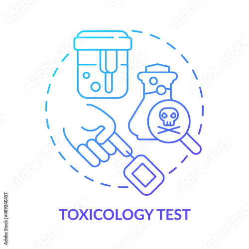 Toxicology test blue gradient concept icon