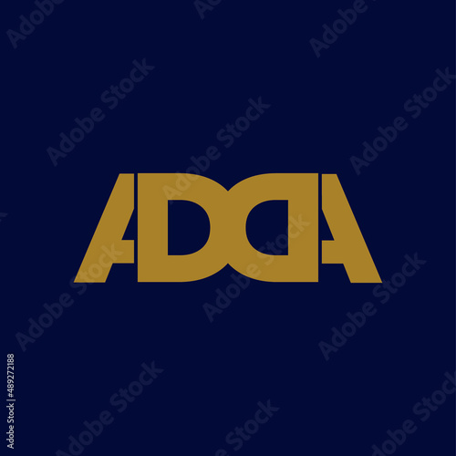 ADDA company name initial letters monogram. ADDA brand name icon.