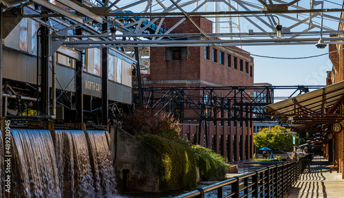 The Revitalized Retail and Office Center of The American Tobacco Historical District, Durham, North Carolina, USA