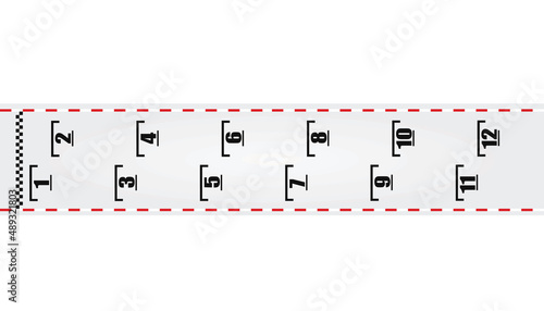 Race starting positions grid. vector