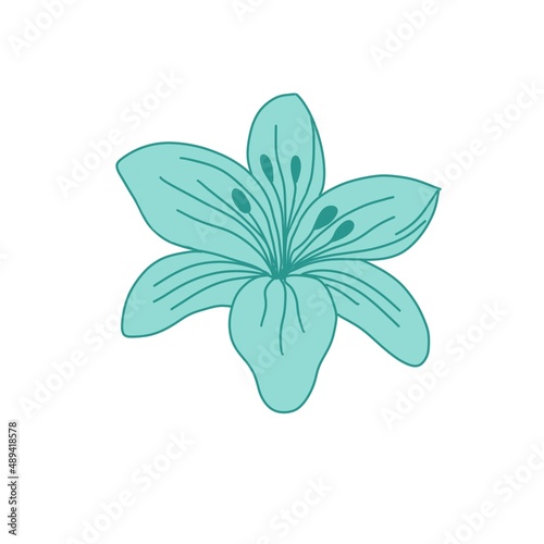 flower lili icon logo design template