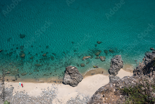 Stalettì, province of Catanzaro, Calabria, Italy, Europe, small beaches at Punta Stalettì in the Gulf of Squillace