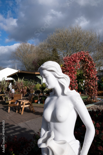 statues and ornaments at a garden centre england uk
