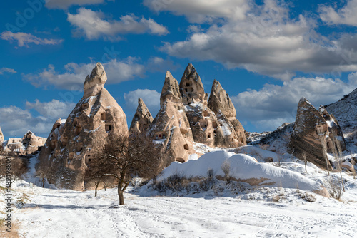 Cappadocia Region winter view in Turkey