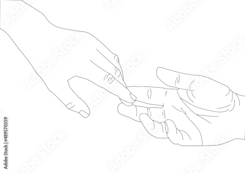 handshake illustration dłonie drawing rysunek 