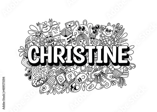 Christine #name doodle art