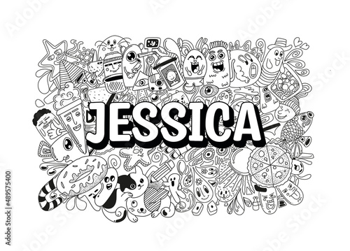 Jessica #name doodle art
