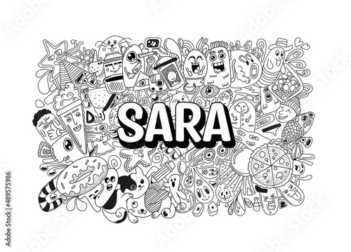 Sara #name doodle art