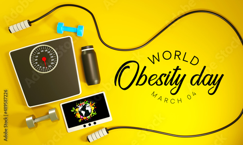 World Obesity day is observed every year on March 4, with the view of promoting practical solutions to end the global obesity crisis. 3D Rendering