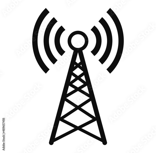 Transmitter antenna symbol. signal tower icon. Communication antenna simple 
