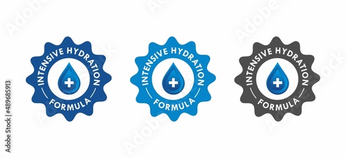 intensive hydration formula logo template illustration. suitable for product label