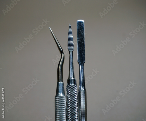 metal instruments for pedicure and podology