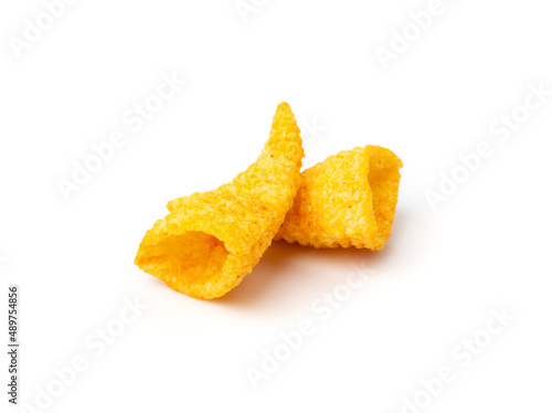 Corn Cone Isolated, Puffs with Spices