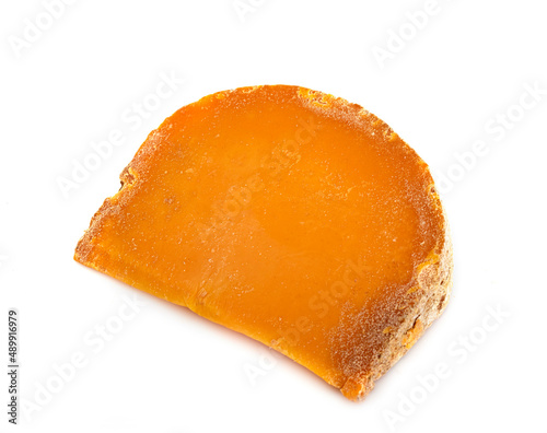 extra-old Mimolette in studio