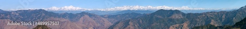 Himalaya, panoramic view of Indian Himalayas mountains