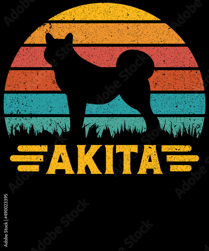 Akita dog lovers t-shirts design