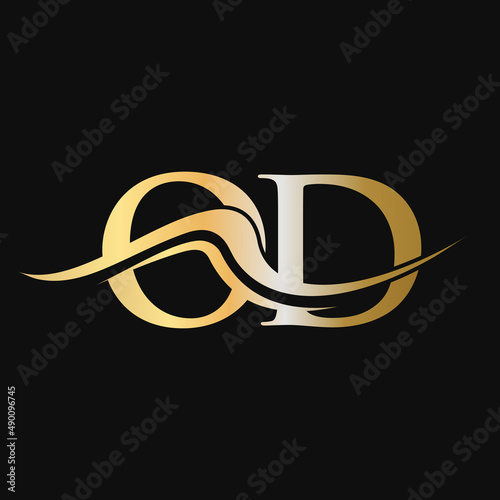 Letter OD Logo Design. Initial OD Logotype Template For Business And Company Logo