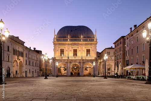Piazza Loggia Brescia in Italy