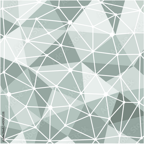 Network Connecting dot polygon. Seamless triangles texture, abstract vector illustration