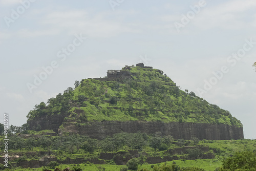 Rare view of Devgiri Fort during the rainy season. Daulatabad, Aurangabad, Maharashtra