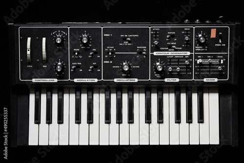 1980's Analog Synthesizer Musical Instrument