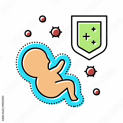 innate immunity color icon vector illustration