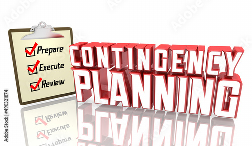 Contingency Planning Change Course Checklist Plan B New Altnerative 3d Illustration