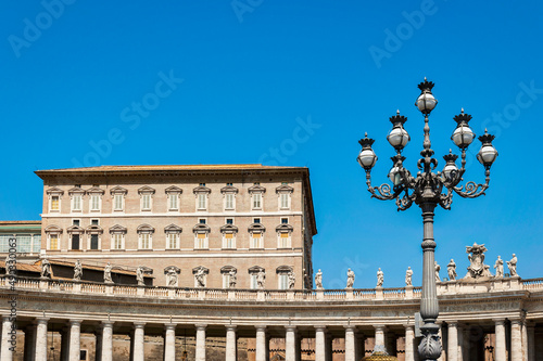 The papal apartments of the Vatican Palace where the Pope holds his traditional speech for the people gathered at St Peter's Square