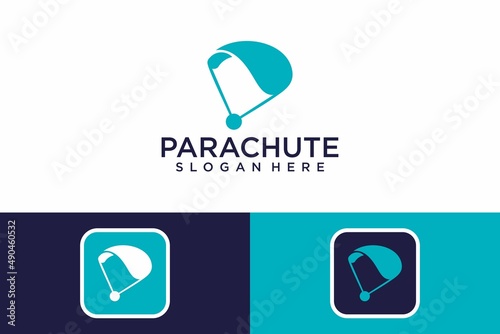parachute logo design template